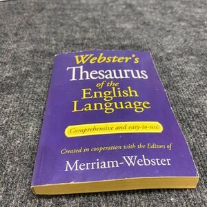 Websters Thesaurus of the English Language Merriam-Webster Bendon Paperback
